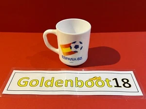 VINTAGE ESPANA SPAIN 82 WORLD CUP MUG ARCOPAL GLASS FRANCE 1982 RARE - Picture 1 of 10
