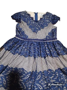 Vestido de encaje Blush by US Angels azul niña talla 10 - Imagen 1 de 11