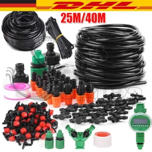 Micro Automatisch Bewässerungssystem Tropfschlauch Bewässerung Timer Set Garten - Bild 1 von 25