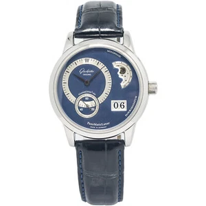 Glashutte Original PanoMatic Lunar 90-02-24-02-04 Moonphase Blue Dial Auto 40mm - Picture 1 of 6