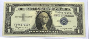 1957 B Series Silver Certificate V97657910A GEM UNCIRCULATED Blue Seal $1 - Picture 1 of 2