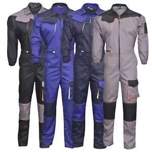 Men's Work Wear Overalls Boiler Suit Coveralls Mechanics Boilersuit - Picture 1 of 10