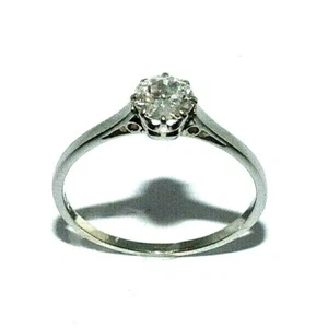 Damen 18 Karat & Platin Verlobungsring Set mit Einem Umwerfend Solitaire Diamant - Bild 1 von 10