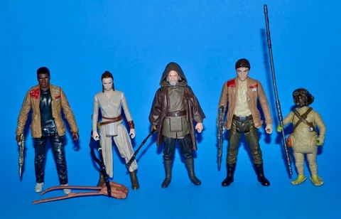STAR WARS Sequel Trilogy 3.75" Figures FINN, REY, LUKE, POE, & JAKKU SCAVENGER Cover