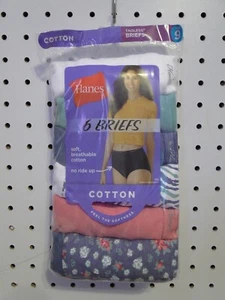 6 Paar Damen Hanes Größe 9 Höschen Slips Unterwäsche 100 % Baumwolle sortiert - Bild 1 von 1