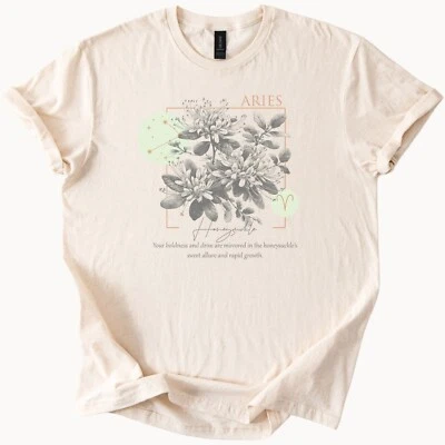 Camiseta Aries Madreselva Camisa Zodiaco Astrología Regalo Foto 1 de 4