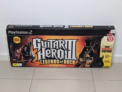 Guitar Hero III 3 Legends Of Rock Wireless Guitar Boxed Sony PlayStation 2 PS2  - Image 1 of 4