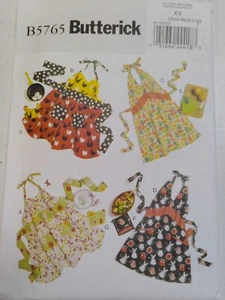 Apron Potholders Pot Holder Full Bib Butterick B5765 Sewing Pattern Housewife UC - Picture 1 of 12
