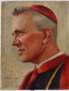 Irene Hölzer-Weineck, Kardinal Innitzer, Öl auf Holz - Bild 1 von 9