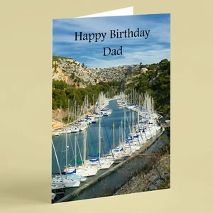 Biglietto di compleanno papà ormeggiato yacht - Foto 1 di 1