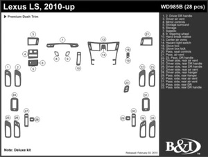Lexus LS 2010 2011 2011 kit de ajuste de tablero b - Imagen 1 de 1