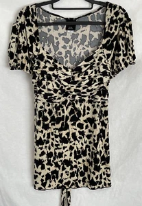 JTB Womens Leopard Print Polyester Shirt Top Blouse Size 2X - Picture 1 of 12