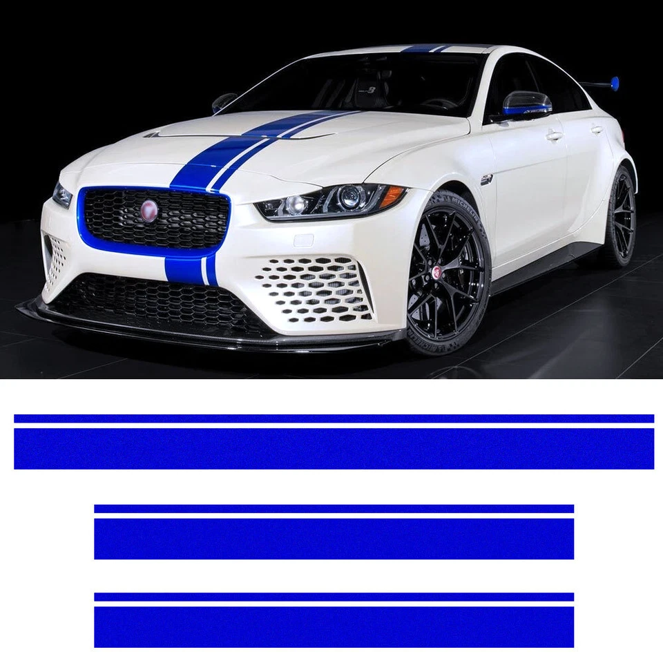 Kit de rayas calcomanías deportivas estilo carreras SV Project 8 para Jaguar XE X760 2015-2024 Foto 1 de 4