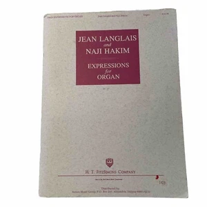 Partitura musical de Jean Langlais y Naji Hamkim expresiones para órgano F0624 de FitzSimons - Imagen 1 de 7