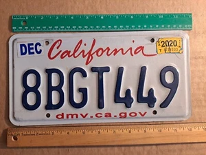 Matrícula, California, 2020, pasajero, 8 BGT 449 - Imagen 1 de 1
