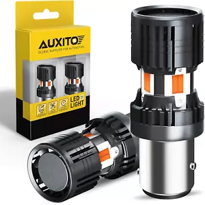 CANBUS 1157 LED Bulbs Amber Yellow with Built-In Resistor 2057 2357 7528 BAY15D - Picture 1 of 7