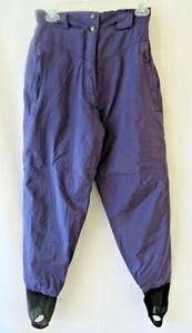 Pantalones de esquí de nieve de corredor de descenso de colección con estribos púrpura talla 6 #11486 - Imagen 1 de 4