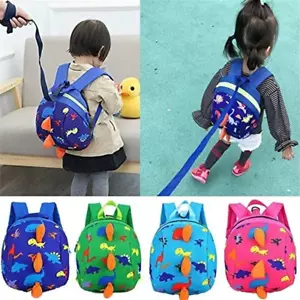 Anti-lost Backpack Cartoon Dinosaur Backpack Kindergarten Kids Anti Loss Book Sh - Picture 1 of 10