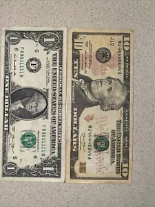BINARY ! Repeater !! Six Of A Kind4s!! $Dollar Bill Fancy Serial Number44448844 - Picture 1 of 10