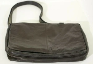 LEATHER Osgoode Marley Laptop Bag, Crossbody Bag Brown Shoulder Organizer Travel - Bild 1 von 5