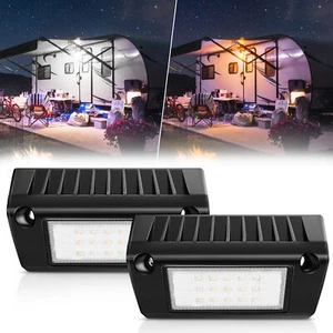 2pcs RV Porch Lights, 5-Inch 45W LED Yellow/White Utility Awning Light, for RV - Picture 1 of 7