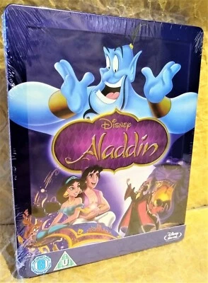 Disney ALADDIN (1992) Blu-Ray Zavvi UK Exclusive Limited Edition STEELBOOK RARE Foto 1 de 4