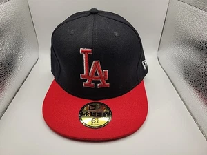 Los Angeles Dodgers hat cap New Era 59Fifty Fitted Size 6 3/4 MLB Baseball - Picture 1 of 9