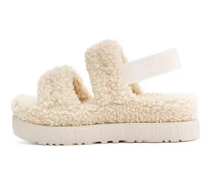 UGG Women's OH Fluffita Flatform Slide Shoes Flat Heel Slipper Sandals Size 9 - Picture 1 of 6