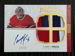 2007/08 OPC PREMIER ROOKIE CAREY PRICE RC PATCH/JERSEY AUTO 14/15 SUPER RARE - Picture 1 of 8