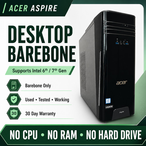 Acer Aspire Desktop PC Tower Intel 7th gen barebone No CPU No Ram No ...
