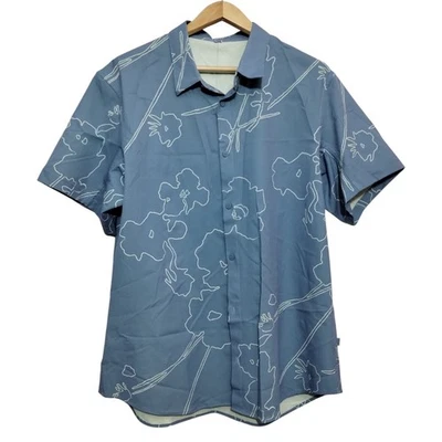 Camisa Lululemon Airing manga curta fácil botão desempenho floral stretch - Imagem 1 de 4