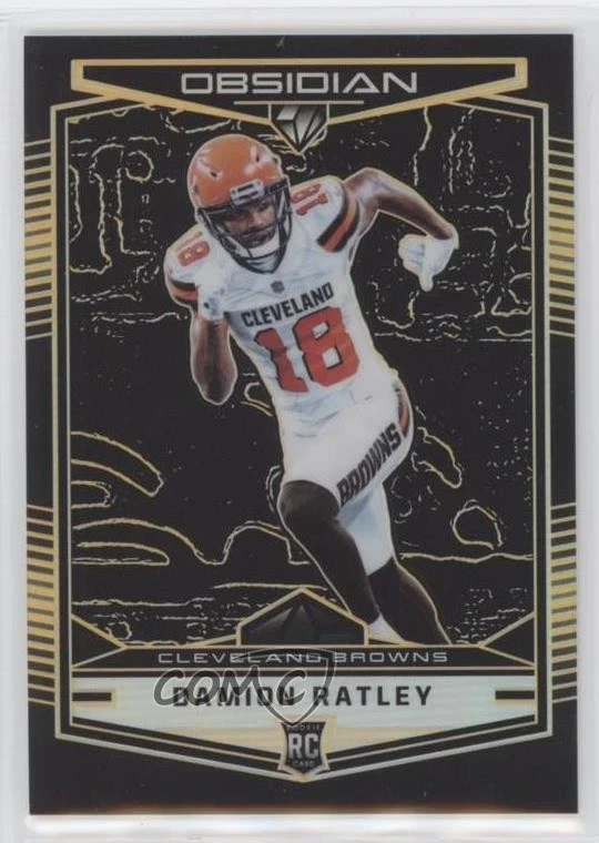 2018 Panini Obsidian Electric Etch Orange /50 Damion Ratley #176 Rookie RC - Image 1 of 2