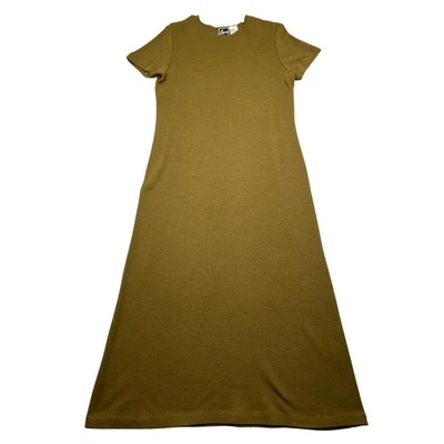 Lennie for Nina Leonard Women's Maxi Dress Short Sleeve Olive Green Knit XL - Image 1 of 4