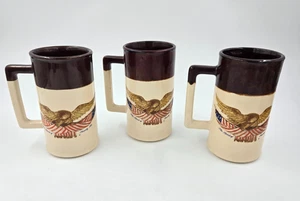 McCoy Keramik Spirit of 76 große 2 Ton Glasur BECHER STEIN TASSE Zweihundert Jahre USA - Bild 1 von 5