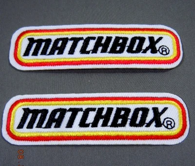 MATCHBOX Cars x 2 Iron-On Collector Jacket Patches 3.25"x 1" PAIR - Image 1 of 2