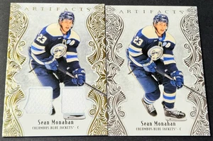 2025-26 Upper Deck Artifacts Gold /299 Dual Patch Material Sean Monahan #48 - Picture 1 of 2