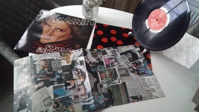 rod stewart foolish behaviour vinyl lp with 2 sided giant poster & insert 1980 - Image 1 of 4