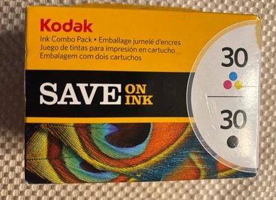 Genuine OEM KODAK 30 Black And Tri-Color Ink Cartridges Combo Pack NEW Sealed - Image 1 of 4
