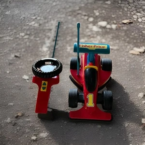 Vintage Fisher Price 2825 RC Auto 1992 Ferngesteuertes Funktionstüchtig 1a - Bild 1 von 11
