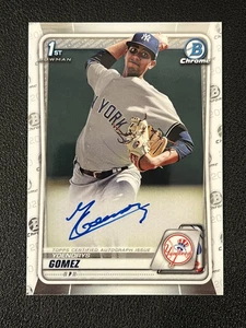 Yoendrys Gomez 2020 Bowman Chrome Auto CPA-YG 1st Bowman Yankees - Picture 1 of 1