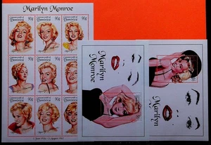 DOMINICA Sc 1745-7 NH MINISHEET+2S/S OF 1994 - MARILYN MONROE - (ZN25) - Picture 1 of 1