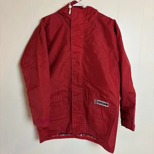 Vintage SEAGEAR Mens Medium Red Fishing Jacket Full Zip Hooded Style 41118 Nylon - Picture 1 of 18