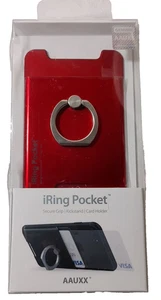 AAUXX iRing Cell Phone Red Grip & Stand holder W/Mount-Secure Grip Smartphone - Picture 1 of 5
