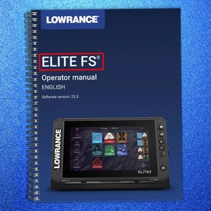 LOWRANCE ELITE FS User Manual Owners Instructions, TOUGH BINDING & FRONT & BACK - Picture 1 of 5