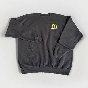 Hanes McDonalds Sweatshirt Erwachsene XL schwarz langarm Logo "Im Lovin It" - Bild 1 von 7