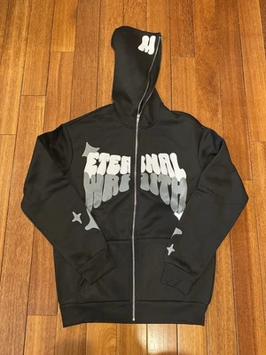 Eternal Wraith star puff print Men’s Street Wear y2k zip up hoodie - Image 1 of 2