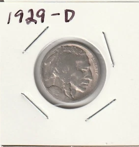 1929-D 5C Buffalo Nickel - Picture 1 of 2