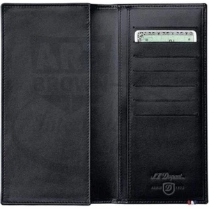 S.T. Dupont Line D Black Leather Long Vertical Men's Wallet - 7 Credit Card, 180 - Picture 1 of 4