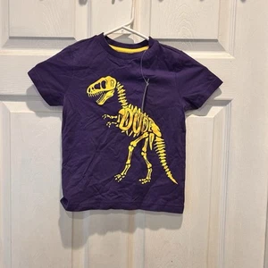 Dinosaur Skeleton Purple Yellow T-shirt Toddler Boy 3T NWT - Picture 1 of 4