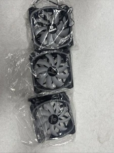 Enermax SquA aRGB PWM 120mm Case Fan - 3 Pack (Black) - OEM - Picture 1 of 1